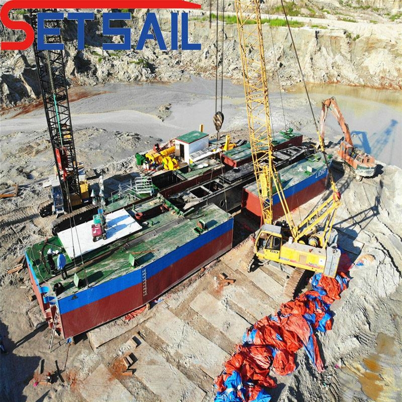cutter suction dredger in work site